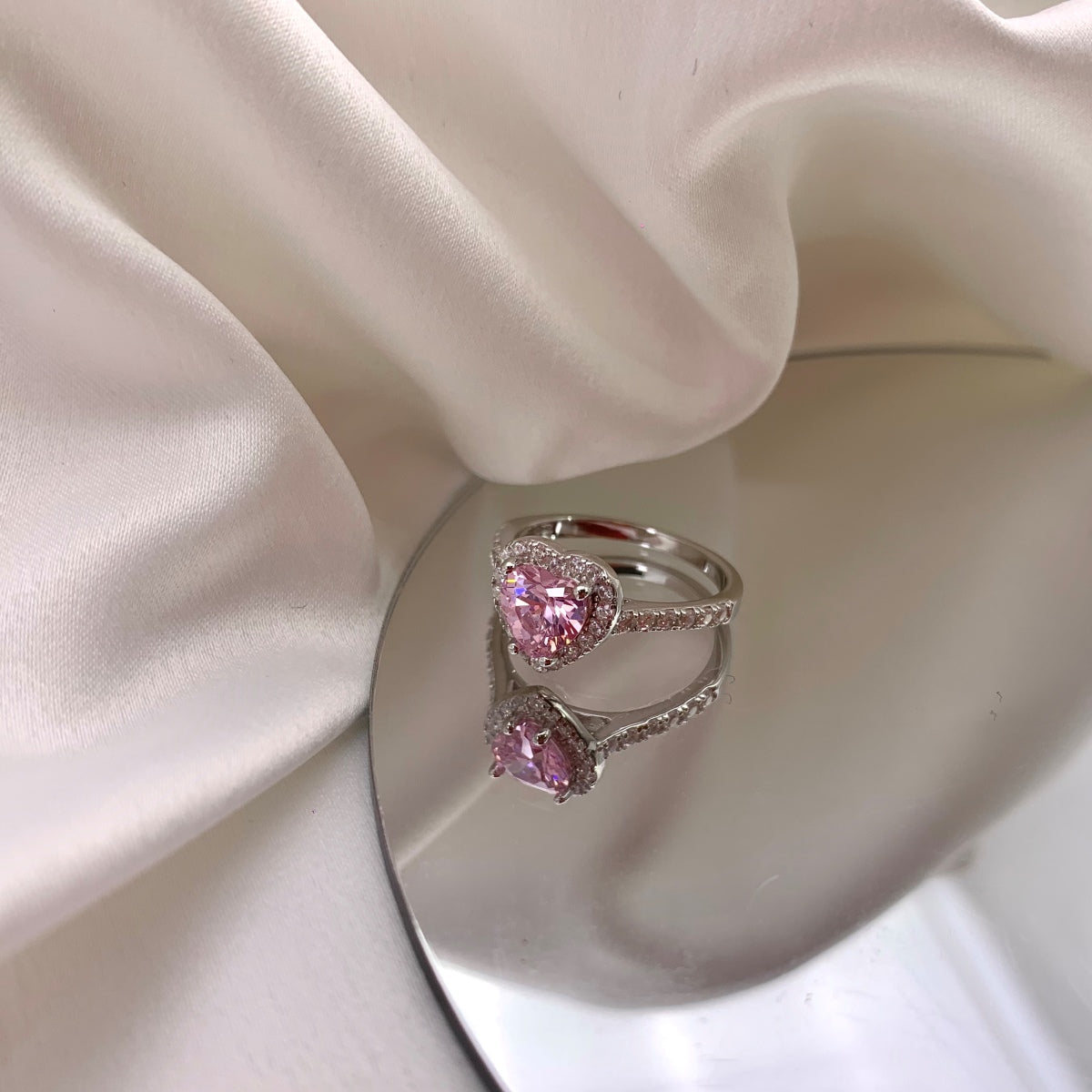 [ROYAL]Eternity Splashy Romantic Heart Shape Lover Ring