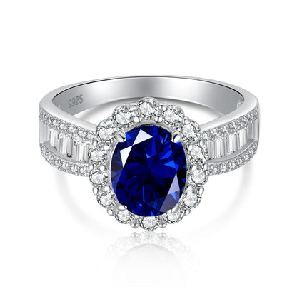 [ROYAL]1.5 Carat Dazzling Charming Oval Cut Banquet Ring