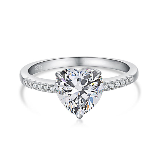 [ROYAL]2.0 Carat Dazzling Lustrous Heart Cut Lover Ring