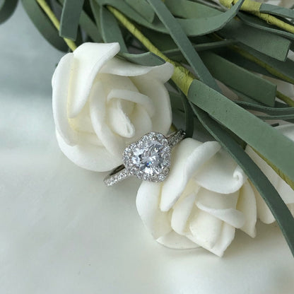 [ROYAL]Eternity Splashy Romantic Heart Shape Lover Ring