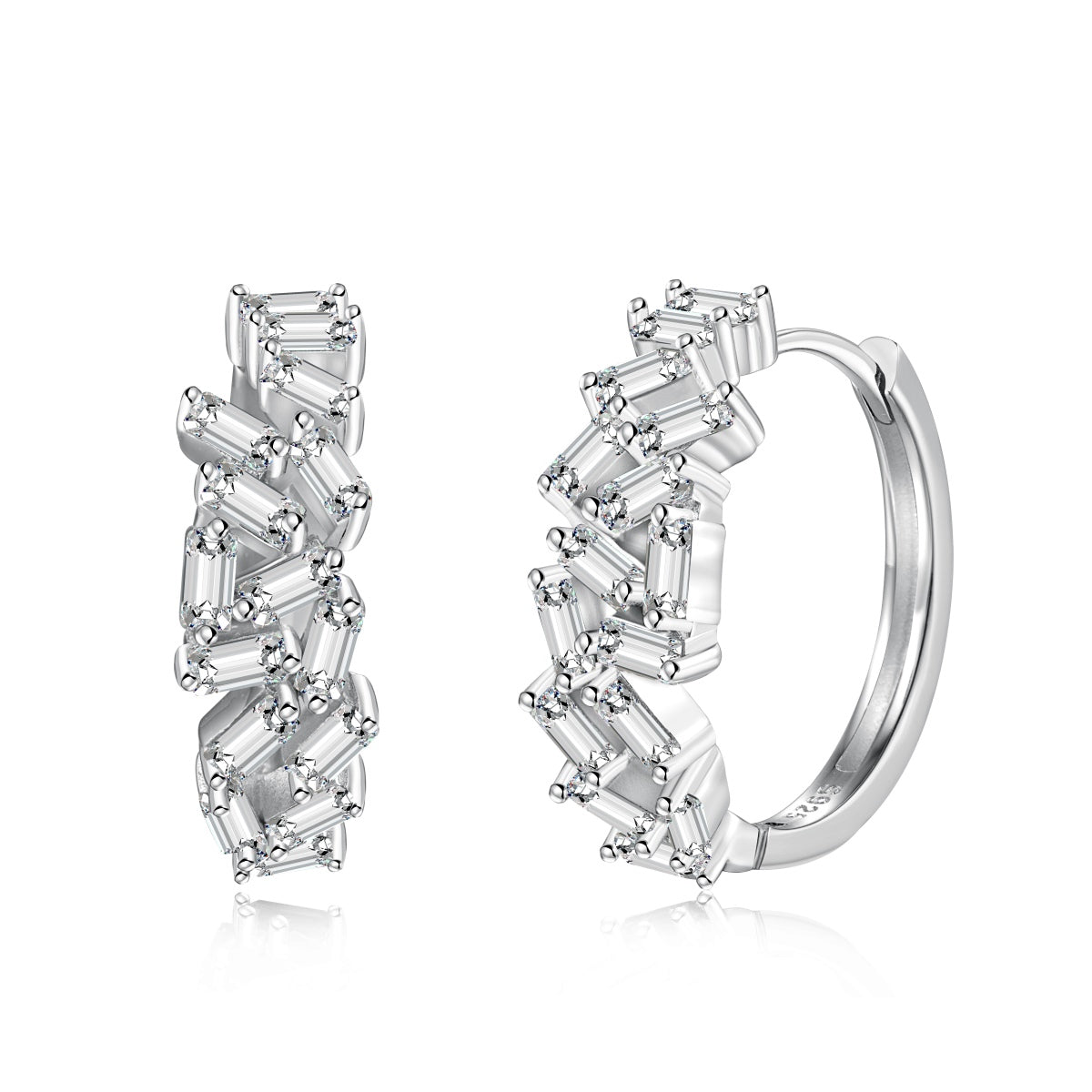 [ROYAL]Dazzling Colorful Emerald Cut Daily Earrings