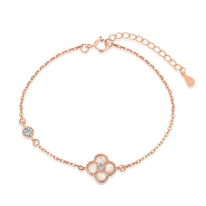 [ROYAL]Delicate Four Leaf Clover Bracelet