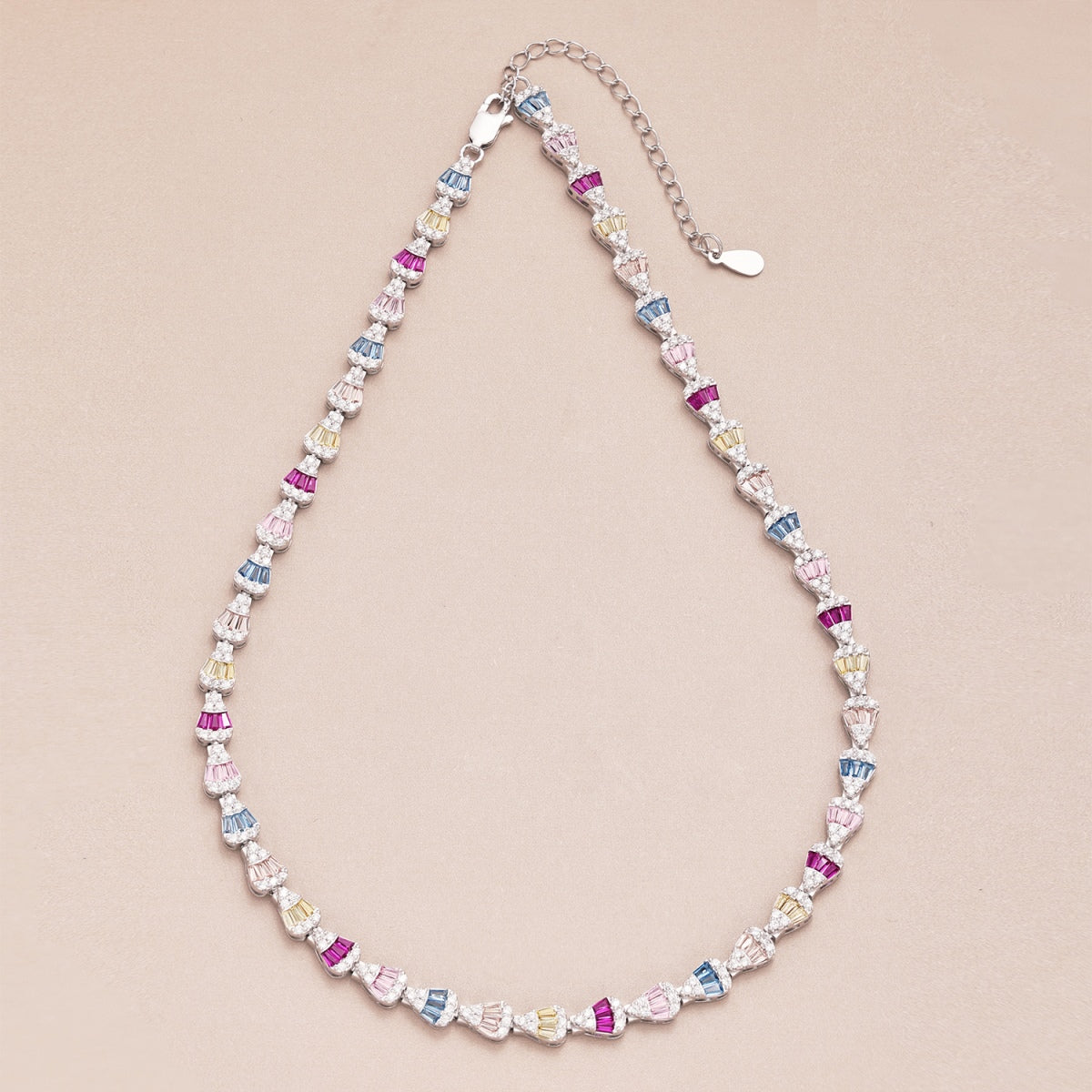 [ROYAL]Radiant Colorful Rainbow Necklace