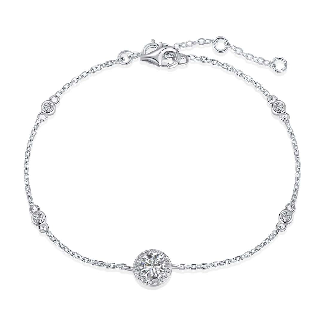 [ROYAL]Dazzling Round Cut Shape Bracelet