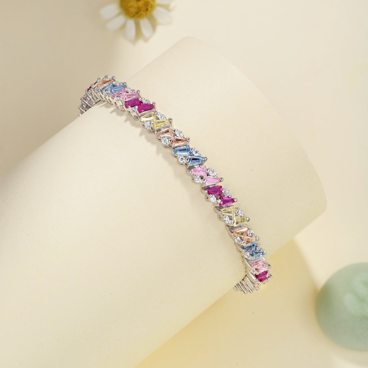 [ROYAL]Ornate Sparkling Multi Cut Party Bracelet