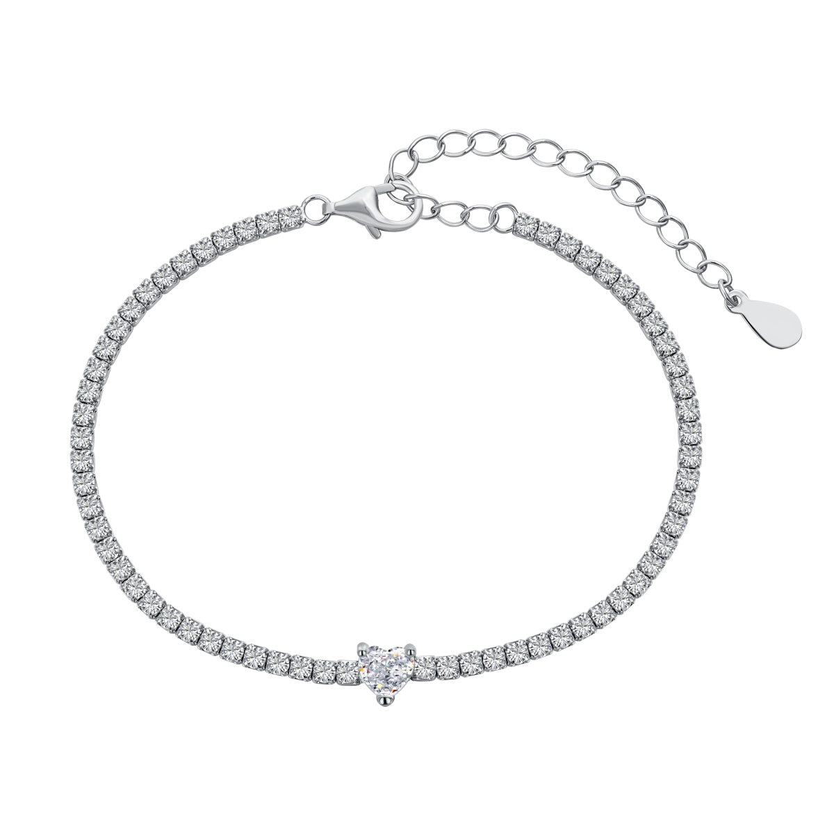 [LUXE]0,5 Karat elegantes romantisches Herzform-Liebhaberarmband