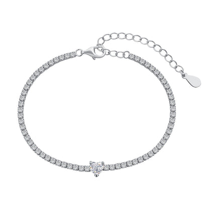 [LUXE]0,5 Karat elegantes romantisches Herzform-Liebhaberarmband