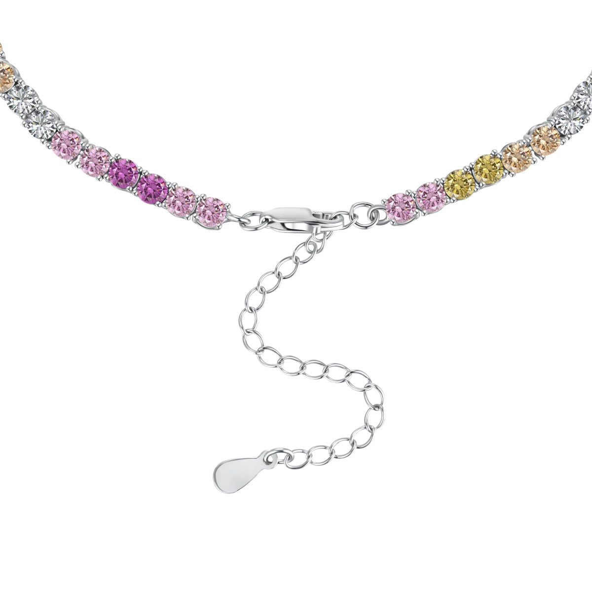 [ROYAL]Delicate Colorful Tennis Necklace