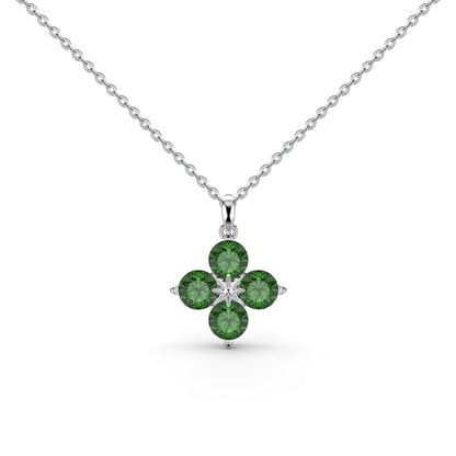 [ROYAL]Four-Leaf Clover And Eight-Pointed Star Necklace