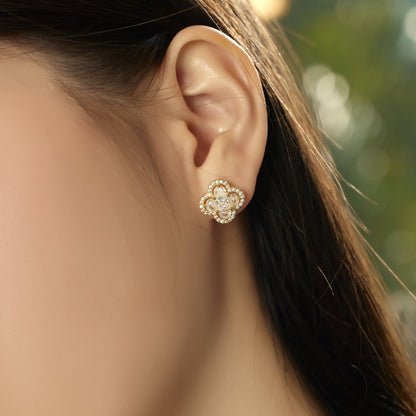 [ROYAL]Lucky Four-Leaf Clover Exquisite Earrings