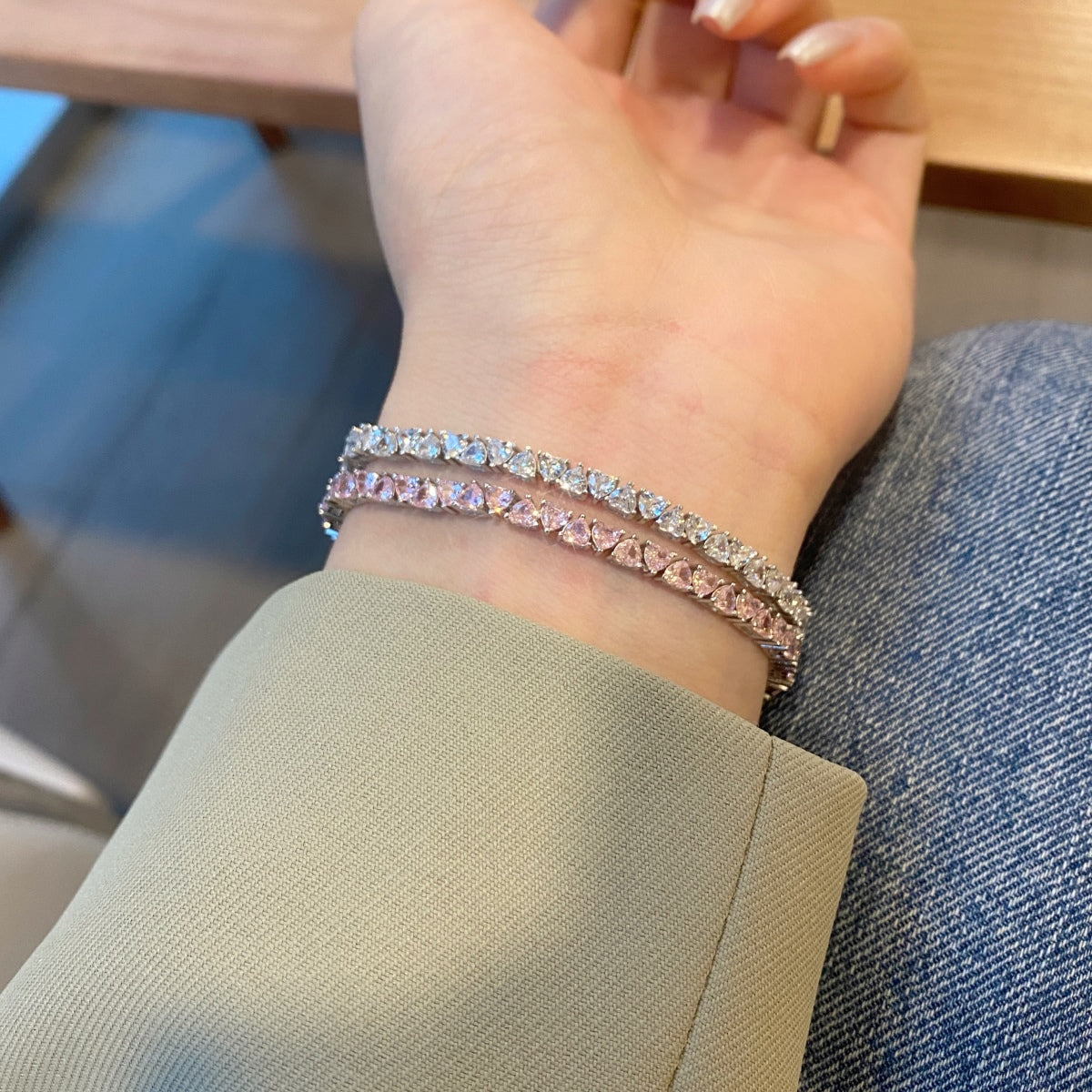 [LUXE]Schillerndes romantisches Armband in Herzform für Liebhaber