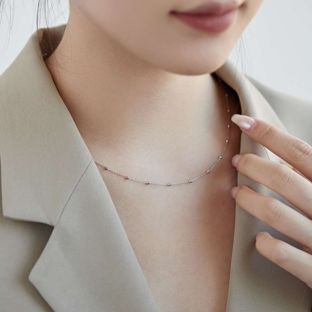 [ROYAL]Small Bead Clavicle Chain Simple Necklace