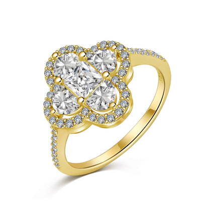 [ROYAL]Luxurious Eternity Flower Shape Banquet Ring