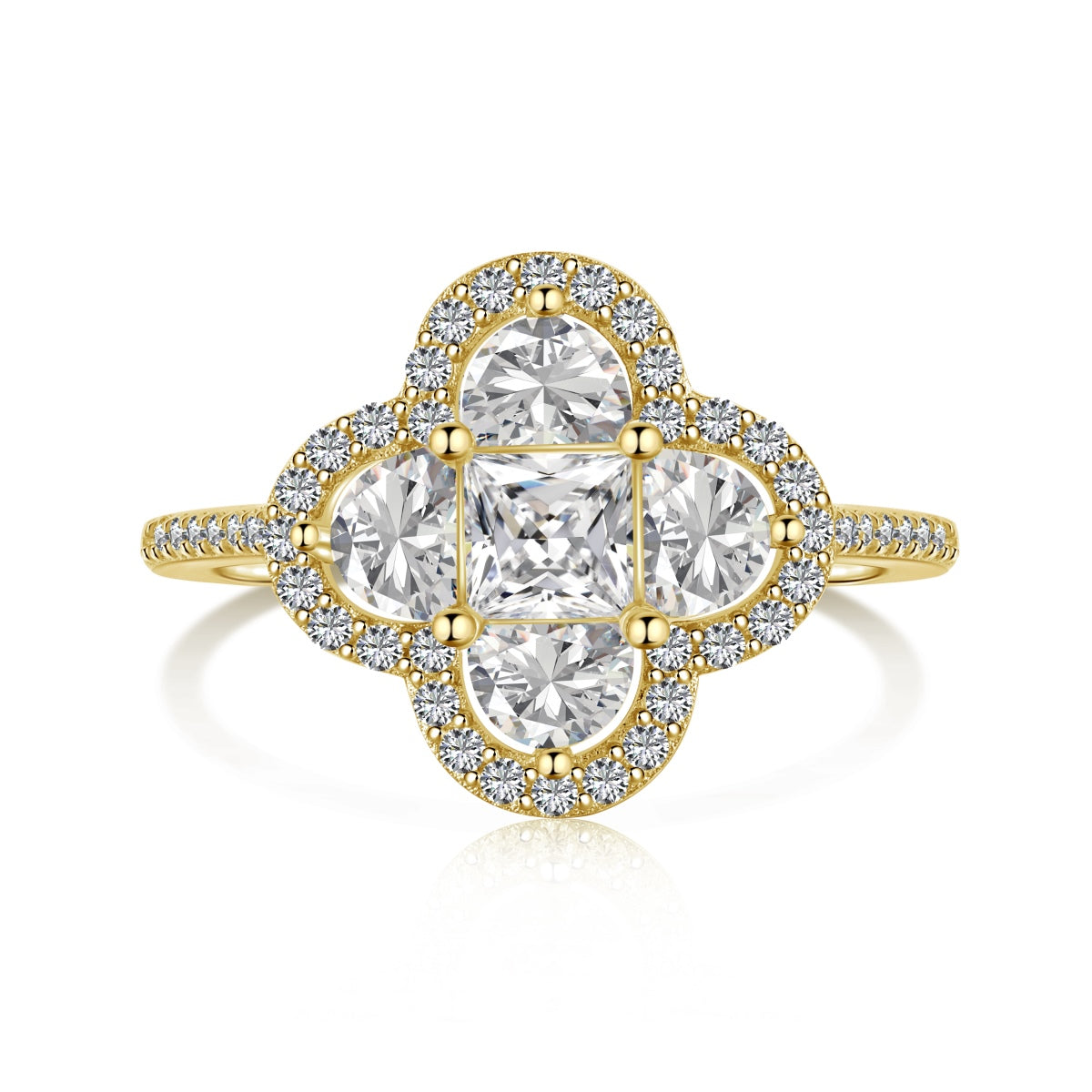 [ROYAL]Luxurious Eternity Flower Shape Banquet Ring