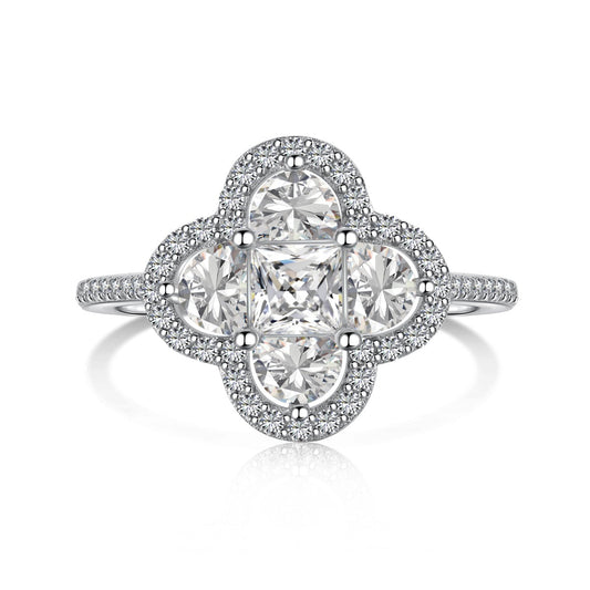 [ROYAL]Luxurious Eternity Flower Shape Banquet Ring