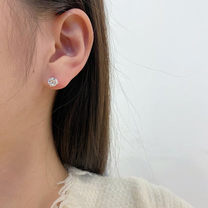 [ROYAL]Dainty Round Shape Earrings