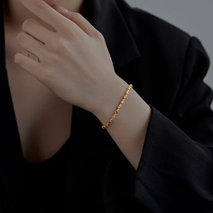 [LUXE]Funkelndes, exquisites Party-Armband im Rundschliff