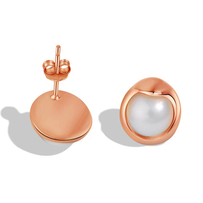 [ROYAL]Dainty Bread Pearl Earrings