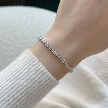 [ROYAL]Dainty Charming Round Cut Tennis Bracelet