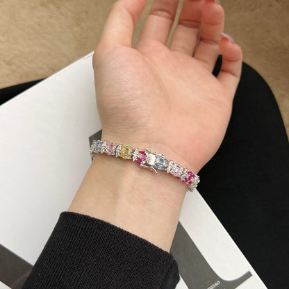 [ROYAL]Delicate Colorful Multi Cut Party Bracelet