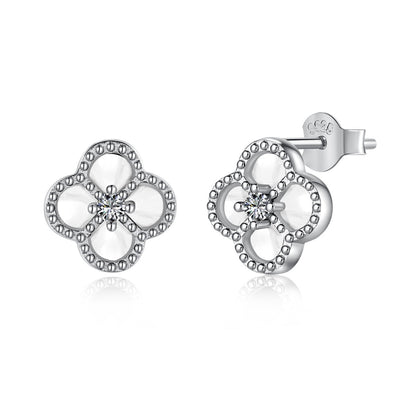 [ROYAL]Four-Leaf Clover Flower Shape Exquisite Earrings