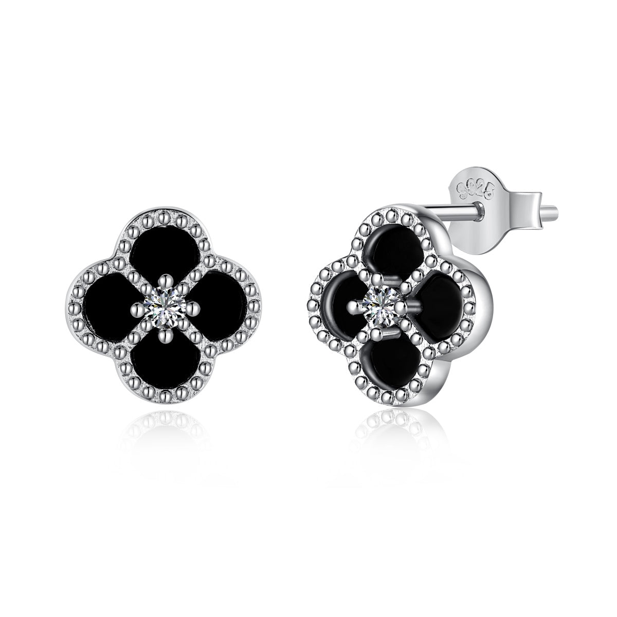 [ROYAL]Four-Leaf Clover Flower Shape Exquisite Earrings