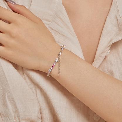 [LUXE] Romantisches Armband für Liebhaber in Herzform mit rundem Schliff