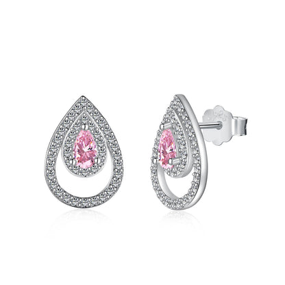 [ROYAL]Sparkling Delicate Water Drop Shape Daily Earrings