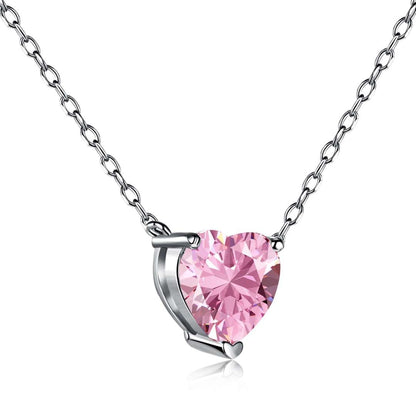 [ROYAL]Heart Shape Main Stone Pendant Collarbone Necklace