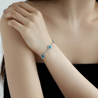 [LUXE]Exquisites Armband mit vierblättrigem Kleeblatt