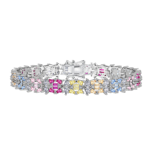 [ROYAL]Delicate Colorful Multi Cut Party Bracelet