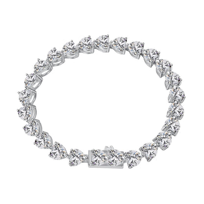 [ROYAL]0.75 Carat Elegant Romantic Heart Shape Lover Bracelet