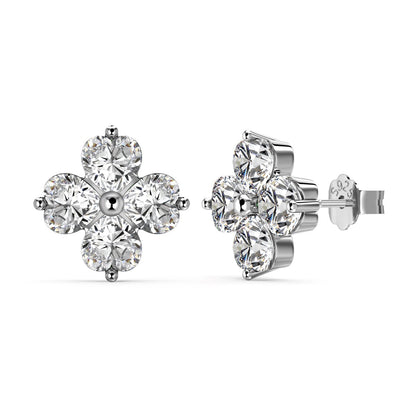 [ROYAL]Four-Leaf Clover Ball Earrings