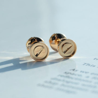 [ROYAL]LOVE EARRINGS PINK GOLD 10MM