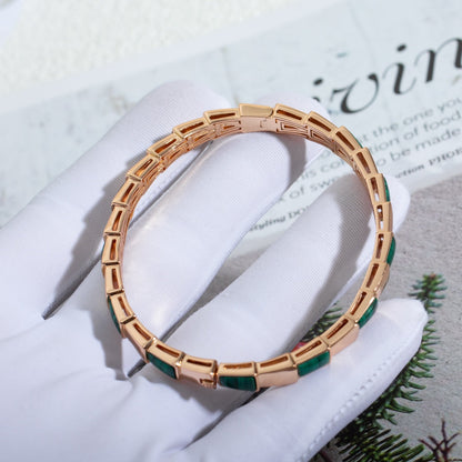 [ROYAL]SERPENTI BRACELET PINK GOLD MALACHITE