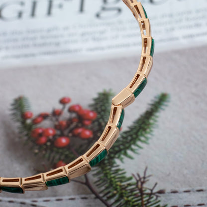 [ROYAL]SERPENTI BRACELET PINK GOLD MALACHITE