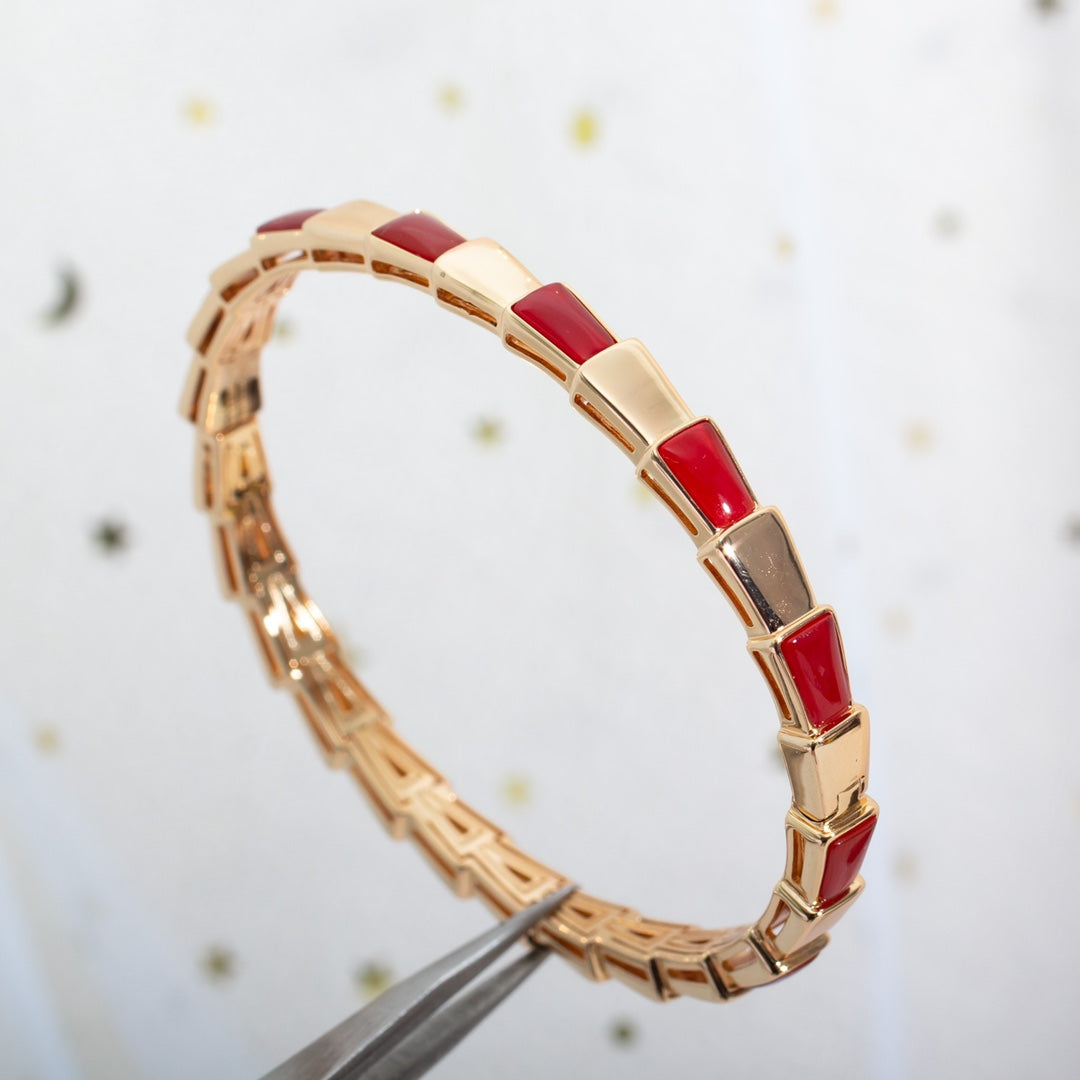 [LUXE]SERPENTI ARMBAND ROSGOLD RUBELLIT