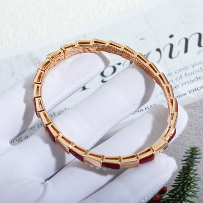 [LUXE]SERPENTI ARMBAND ROSGOLD RUBELLIT