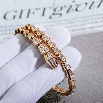 [LUXE]SERPENTI ARMBAND 6,8MM ROSGOLD DIAMANT 