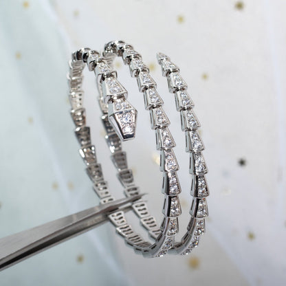 [LUXE]SERPENTI ARMBAND SILBER DIAMANT DOPPELREIHIG