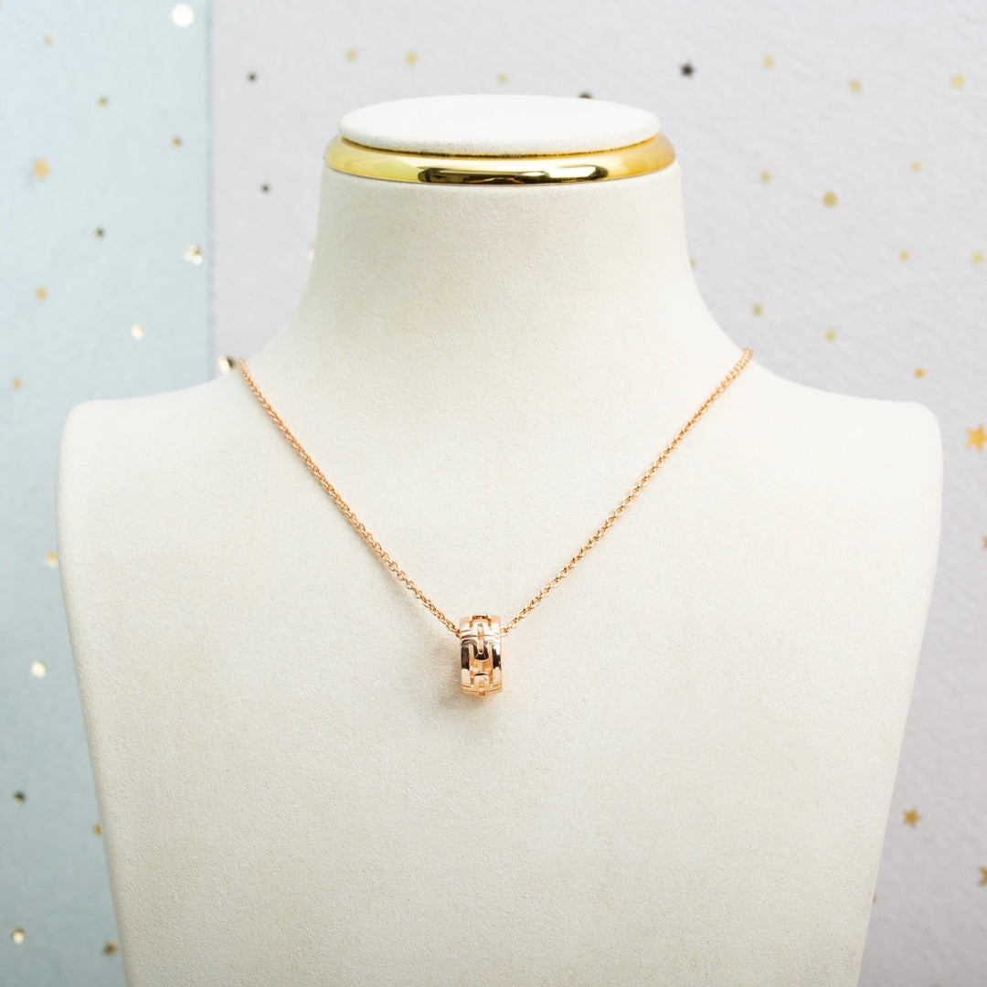 [ROYAL]PARENTESI NECKLACE PINK GOLD