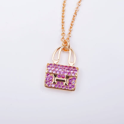 [ROYAL]CONSTANCE PEDANT PURPLE DIAMOND NECKLACE