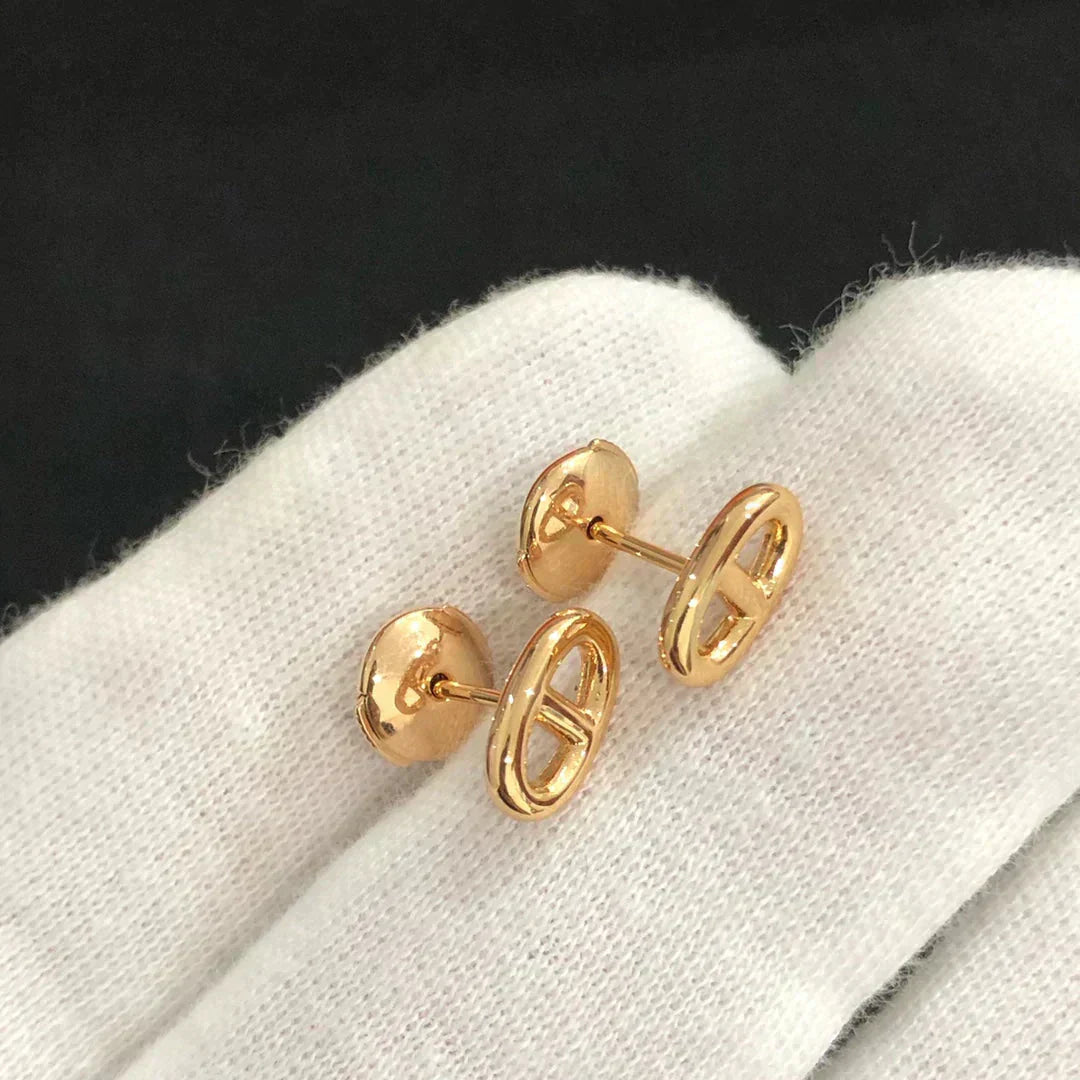 [ROYAL]CHAINE SMALL EARRINGS GOLD AND SILVER