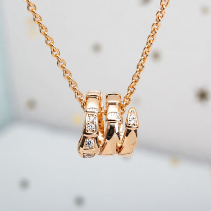 [ROYAL]SERPENTI PINK GOLD NECKLACE DIAMOND