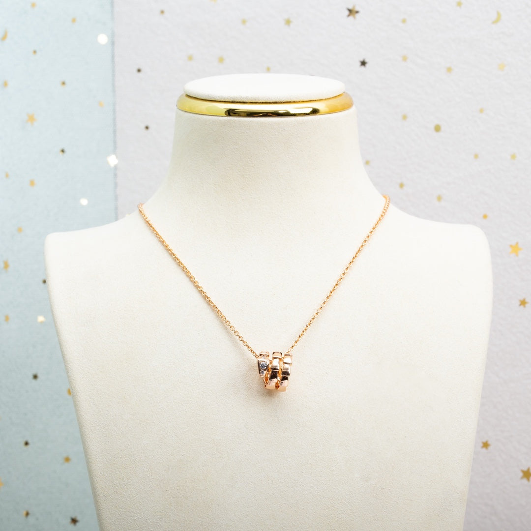 [ROYAL]SERPENTI PINK GOLD NECKLACE DIAMOND