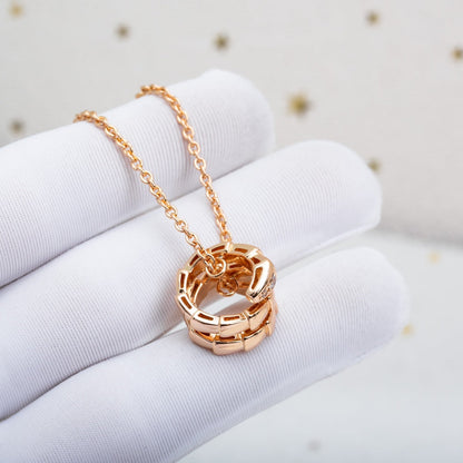 [ROYAL]SERPENTI PINK GOLD NECKLACE DIAMOND