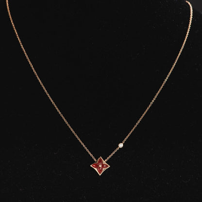 [ROYAL]STAR NECKLACE PINK GOLD 1 DIAMOND