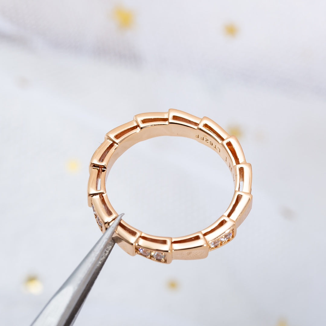 [ROYAL]SERPENTI RING PINK GOLD  3MM