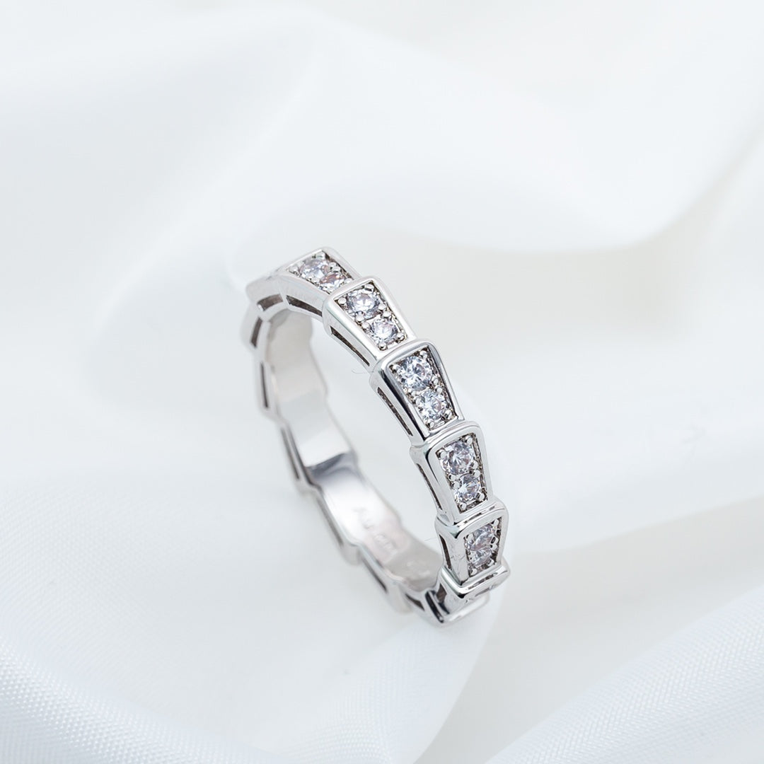 [LUXE]SERPENTI RING SILBER DIAMANT GEPAPERT 3MM