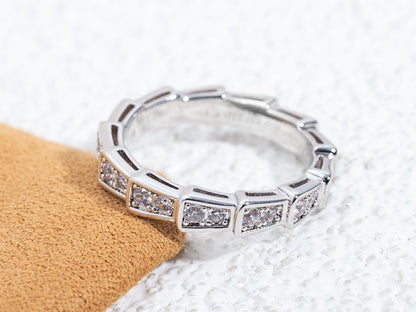 [LUXE]SERPENTI RING SILBER DIAMANT GEPAPERT 3MM